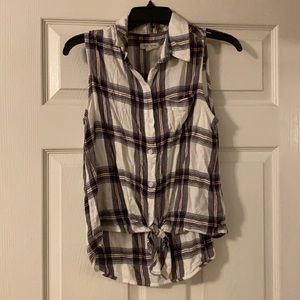 Plaid Button Up Tank